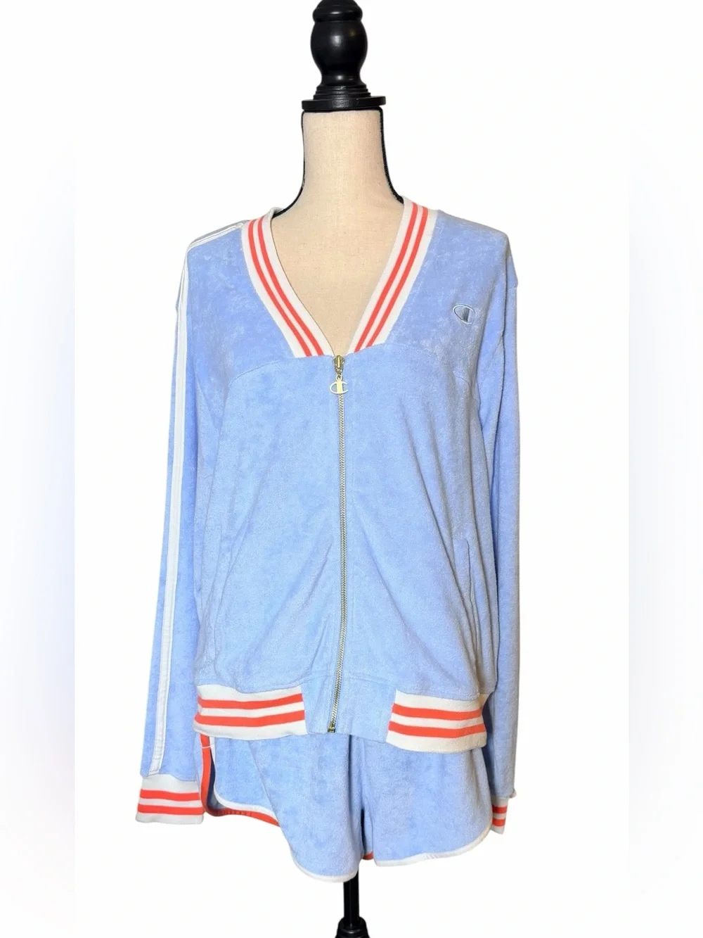 Champion LIFE Imperial Terry Cloth Warm-Up Jacket & Lounge Short Matching Set